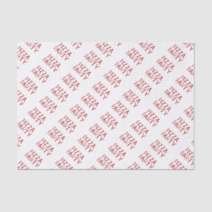 Papel De Seda Pizza Party Red Text-Tissue Paper