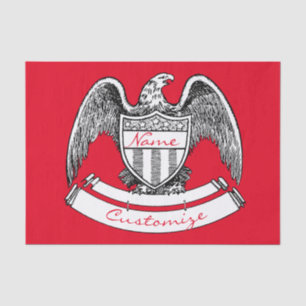 Papel De Seda Placa de Águia Patriótica VintageThunder_Cove