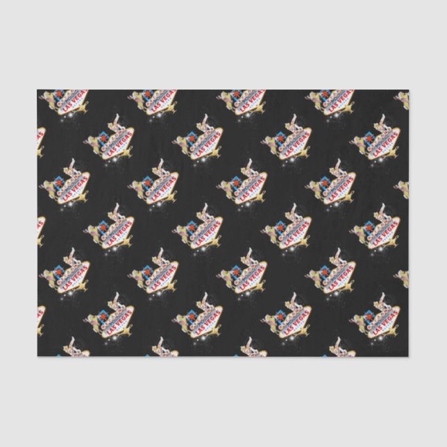 Papel De Seda Placa de Boas-Vindas Estrelada de Las Vegas (Frente )