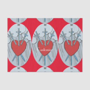 Papel De Seda Placa Tarot 3 Espadas Troço_Trova 