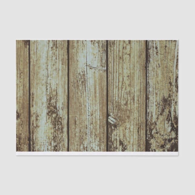 Papel De Seda Placas de madeira em relevo desbotadas verdes (Frente )