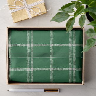 Papel De Seda Plaid de Musgo