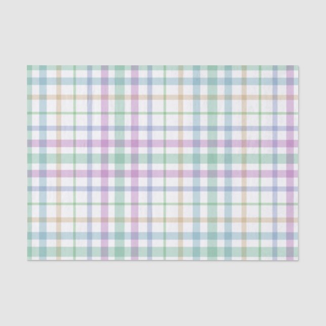 Papel De Seda Plaid Pastel (Frente )
