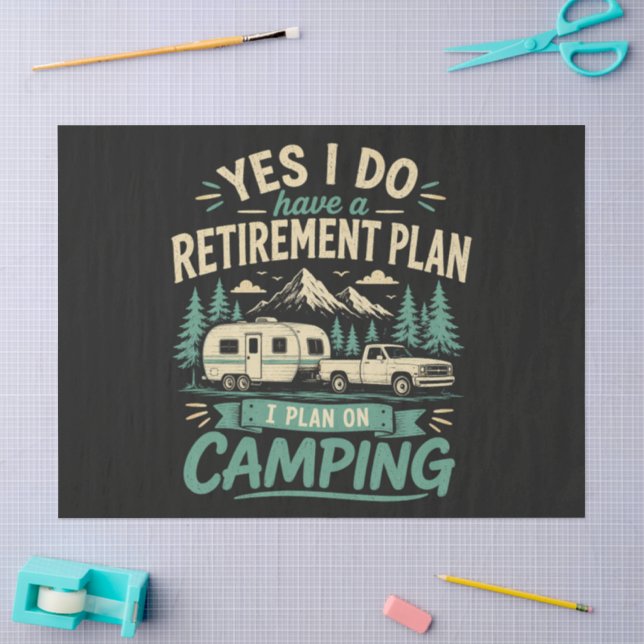 Papel De Seda Plano de Aposentadoria Camping (Arte )