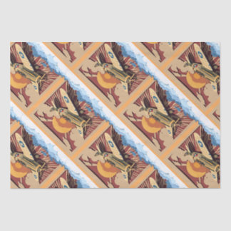 Papel De Seda Plano de Guerra da Vintagem Masculina
