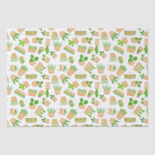 Papel De Seda Plantações da Casa Cactus no Livro Branco