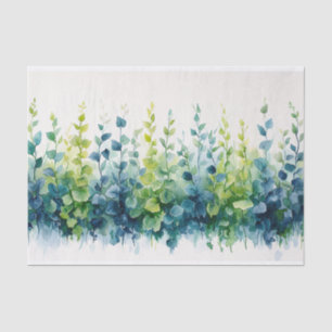 Papel De Seda Plantas Verdes Rastreadas A Cair