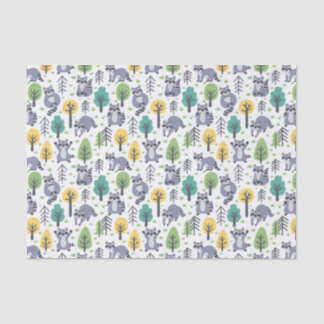 Papel De Seda Playful Raccoon