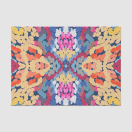 Papel De Seda Plumeria Tropical Flores Apontadas Padrão de Azule