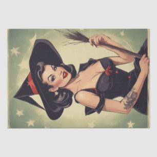 Papel De Seda Poção Pin-Up: Desligamento de Bruxas Retro