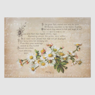 Papel De Seda Poesia de Margarida Elegante das Flores