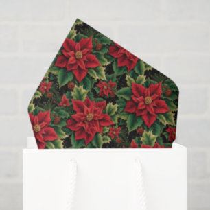 Papel De Seda Poinsétias de Natal