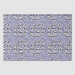 Papel De Seda Poinsetos roxos e flocos de neve no Natal