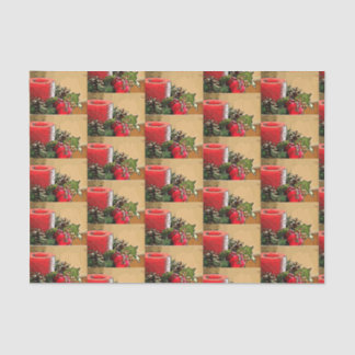Papel De Seda Poinsettia Candle