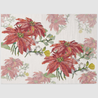 Papel De Seda Poinsettia Dourada | Arte Refinada Natalícia Espal