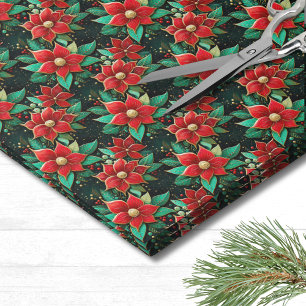 Papel De Seda Poinsettia Natal