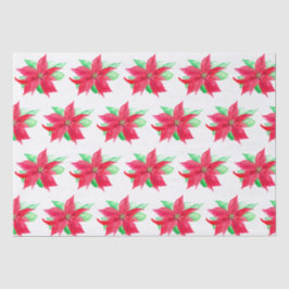 Papel De Seda Poinsettia Red Floral Fllower