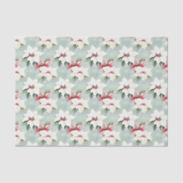 Papel De Seda Poinsettias de Natal Rosa-Rosa Elegante