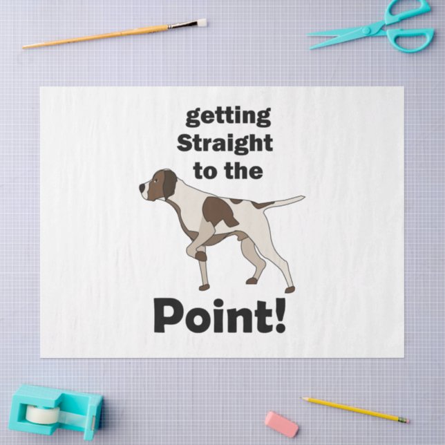 Papel De Seda Pointer Inglês Indo Direto ao Ponto  (Arte )