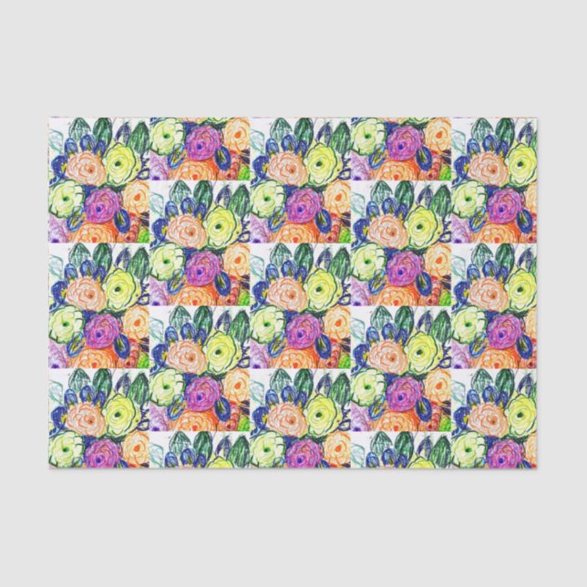 Papel De Seda Policromático (Frente )