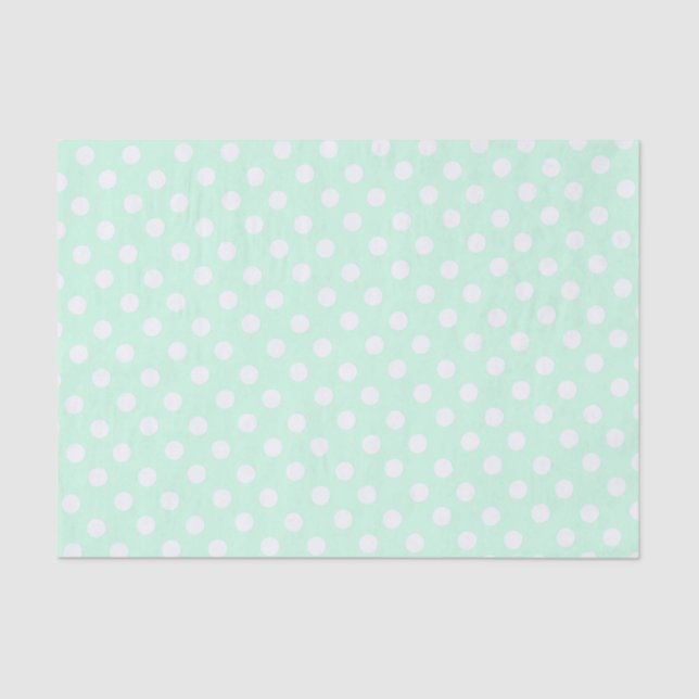 Papel De Seda polka dots in pastel mint green (Frente )