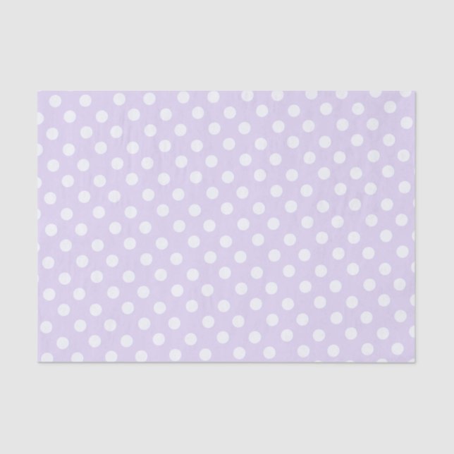 Papel De Seda polka dots in  soft lavender (Frente )