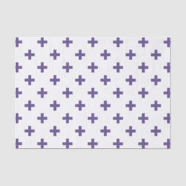 Papel De Seda Polka ultravioleta cruza em branco