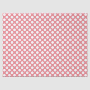Papel De Seda PolkaDot Branco - Você Escolhe Cor de Fundo
