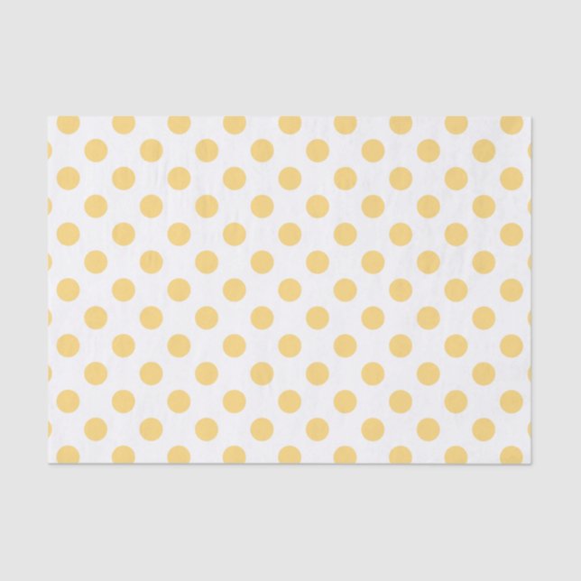 Papel De Seda Polkadots amarelos (Frente )
