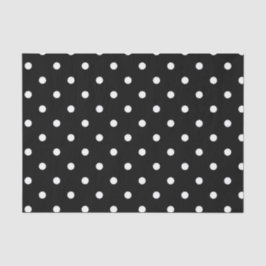 Papel De Seda Polkadots B&W