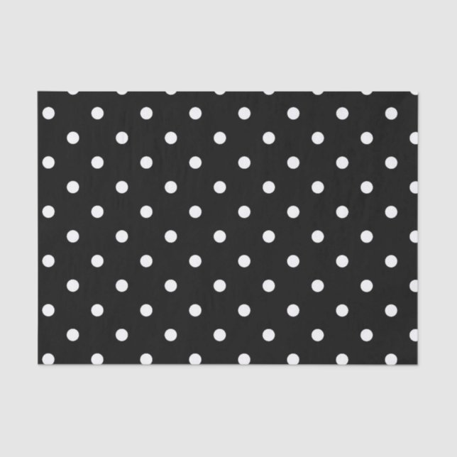 Papel De Seda Polkadots B&W (Frente )