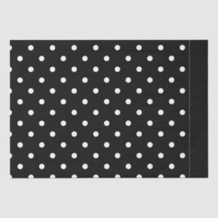 Papel De Seda Polkadots preto e branco clássicos