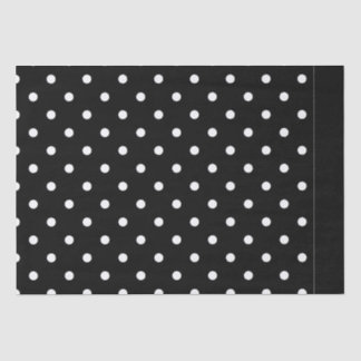 Papel De Seda Polkadots preto e branco clássicos