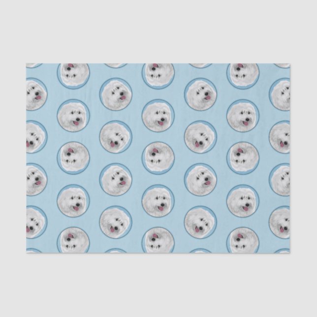 Papel De Seda Polonês Lowland Sheepdog Pintura Original (Frente )