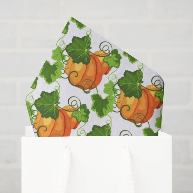 Papel De Seda Pomar de Abóbora de Outono (Sacola de presentes)