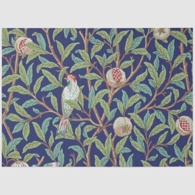 Papel De Seda Pomegranate e Little Bird, William Morris (Frente )