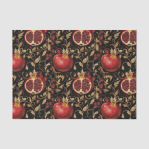 Papel De Seda Pomegranate Paradise - Padrão Floral Rico Sem Cost