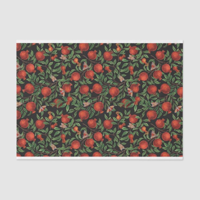 Papel De Seda Pomegranatos e Bella Moths (Frente )