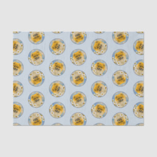 Papel De Seda Pomerânia em Pintura de Cachorro Original