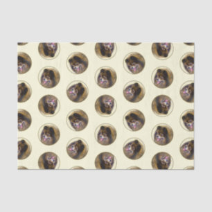 Papel De Seda Pomerânia Pintura Laranja Aranha Original