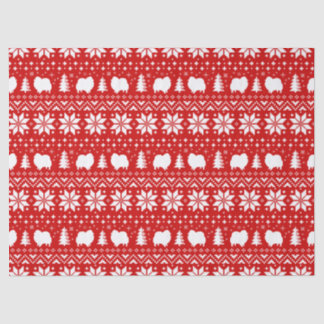 Papel De Seda Pomeraniano Silhouettes Padrão de Natal