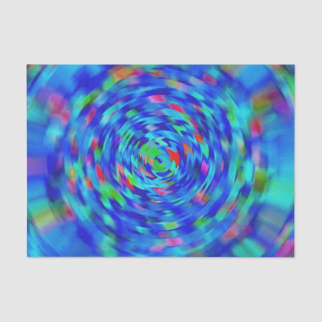 Papel De Seda Pond Ripple Azul (Frente )