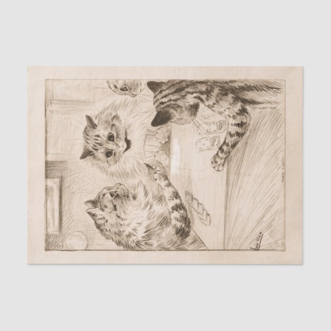 Papel De Seda Ponte de Sighs por Louis Wain (Frente )