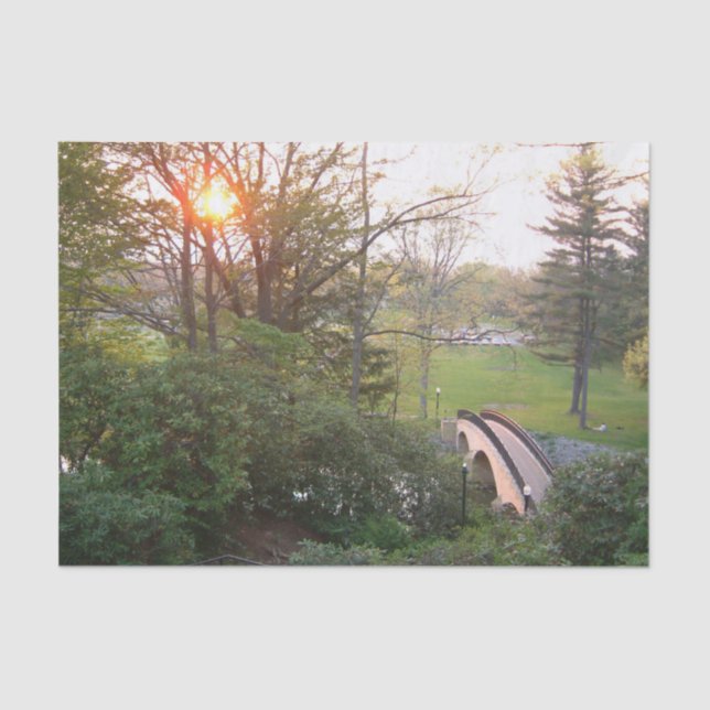 Papel De Seda Ponte do Arco-íris Sunset no Grove City College (Frente )