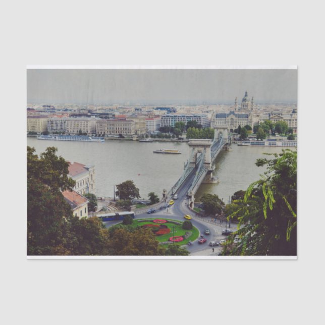 Papel De Seda Ponte em cadeia, Budapeste (Frente )