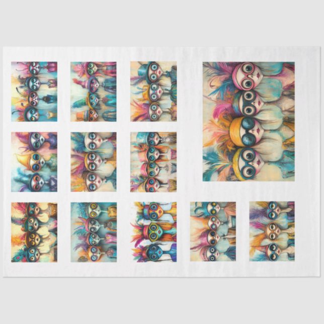 Papel De Seda Ponte Whimsical Wackadoodle com Disco 1 (Frente )