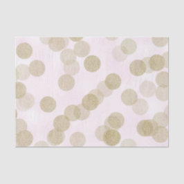Papel De Seda Ponto de Brilho Rosa e Dourado