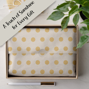 Papel De Seda Pontos Bolha Creme Marfim Amarelo