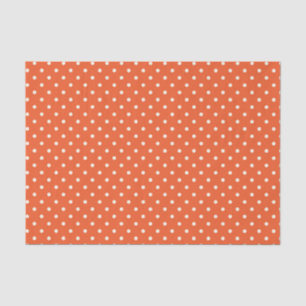 Papel De Seda Pontos Brancos do Halloween no Fundo Laranja
