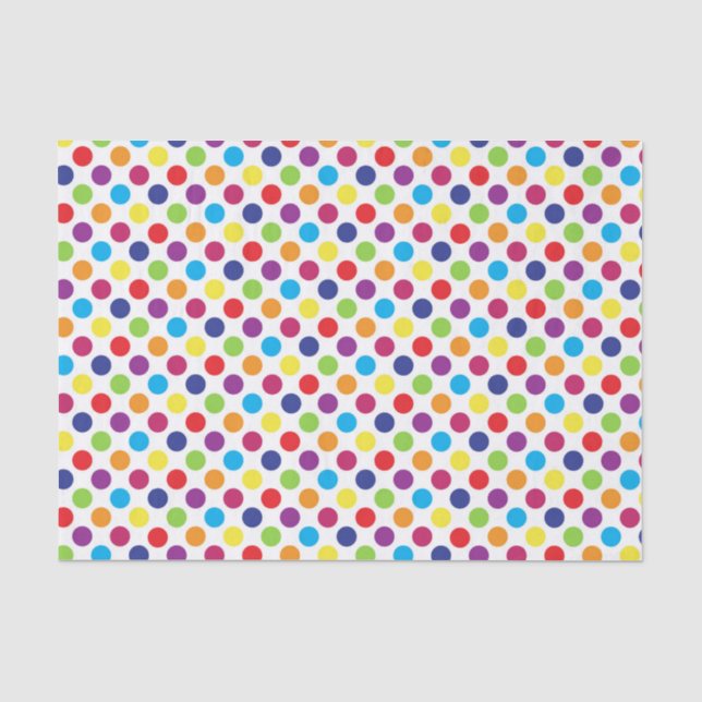 Papel De Seda Pontos Coloridos (Frente )